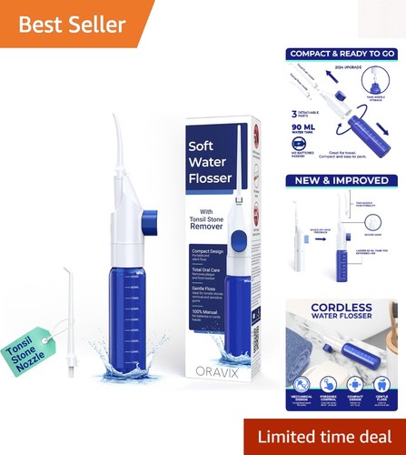 Compact water flosser with - water,